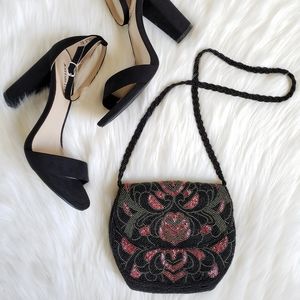 Black Beaded Special Occasion Purse